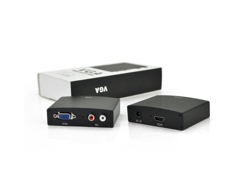 Активний конвертер HDMI (input) на VGA(output) + Audio Adapter, Black, 4K / 2K, Пакет