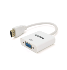 Конвертер VEGGIEG H-V1B HDMI (тато) на VGA (мама) 25cm, White, Пакет