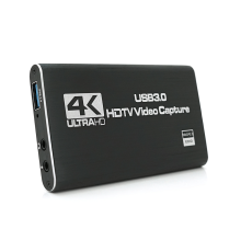 Зовнішня карта відеозахоплення 4К HDMI-USB 3.0, для захоплення та запису відео з екрана комп'ютера+ мікрофонний вхід та вихід на навушники