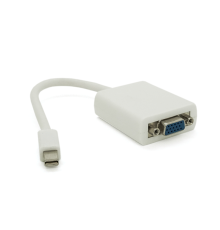 Конвертер mini Display Port (тато) на VGA(тато) 30cm, White, 4K/2K, Пакет