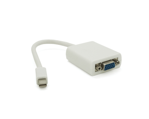 Конвертер mini Display Port (тато) на VGA(тато) 30cm, White, 4K/2K, Пакет