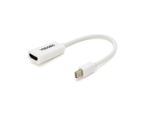 Конвертер VEGGIEG MH-W Display Port (тато) на HDMI (мама), 25cm, White, Пакет