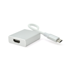 Конвертер Type-C (тато) на HDMI (мама) 10cm, Silver, 4K / 2K, Пакет