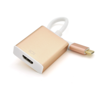 Конвертер Type-C (тато) на HDMI (мама) 10cm, GOLD, 4K / 2K Пакет