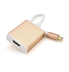 Конвертер Type-C (тато) на HDMI (мама) 10cm, GOLD, 4K / 2K Пакет
