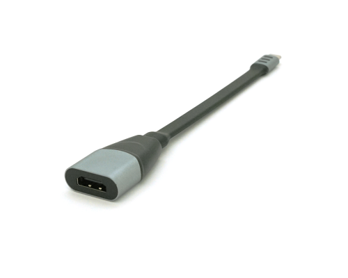 Конвертер Type-C (тато)/HDMI(мама), 18cm, плоский, Black-gray