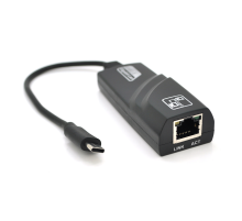 Конвертер Type-C-Rj-45 Gigabit, Black, Blister