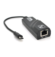 Конвертер Type-C-Rj-45 Gigabit, Black, Blister