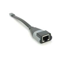 Конвертер Type-C (тато)/RJ-45(мама), 18cm, плоский, chip:RTL8153, 1000Mbps, Black