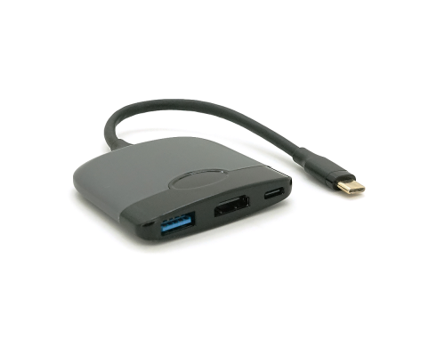 Хаб Type-C(тато) пластиковий, HDMI(мама)+USB3.0(мама)+PD(мама), 23cm, Black Хаб Type-C(тато) пластиковий, HDMI(мама)+USB3.0(мама)+PD(мама), 23cm, Black