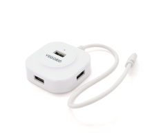 Хаб VEGGIEG V-C242 Type-C, 4 порти USB 2.0, 20 см, White, Box