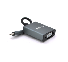 Хаб-конвертор VEGGIEG Type-C (тато) на VGA (мама), 10 см, Black, Box Хаб-конвертор VEGGIEG Type-C (тато) на VGA (мама), 10 см, Black, Box