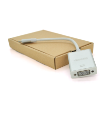 Хаб-конвертор VEGGIEG Type-C (тато) на VGA (мама), 10 см, Silver, Box