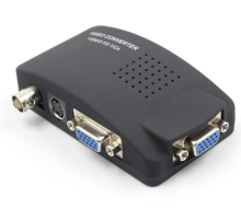 Конвертер VGA to BNC, IN-BNC (тато) на OUT-VGA(мама), Black, Пакет Q25