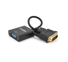 Конвертер VEGGIEG D-V1B DVI (тато) на VGA (мама) 25cm, Black, Пакет