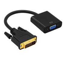 Конвертер DVI-D (24 + 1) (тато) на VGA (мама) 10cm, Black, FULL HD 1080P, Пакет Q250 Конвертер DVI-D (24 + 1) (тато) на VGA (мама) 10cm, Black, FULL HD 1080P, Пакет Q250