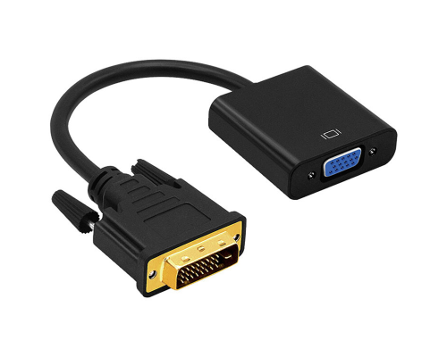 Конвертер DVI-D (24 + 1) (тато) на VGA (мама) 10cm, Black, FULL HD 1080P, Пакет Q250 Конвертер DVI-D (24 + 1) (тато) на VGA (мама) 10cm, Black, FULL HD 1080P, Пакет Q250