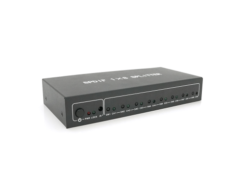 Цифровий оптичний роздільник звуку SPDIF / Toslink 1x8