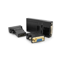 Конвертер USB 2.0 to HDMI / VGA / DVI, Black, Box