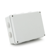 Коробка розподільна зовнішня YOSO 200x155x80 IP65 колір білий, 10 отворів, соски в комплекті, BOX, Q60
