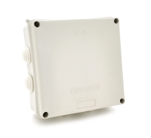 Коробка розподільна зовнішня PIPO Р50 150х150х70мм; IP54; пластик; (РР) 8 гермовводів; біла; Q28