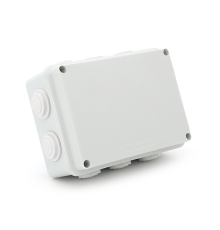 Коробка розподільна зовнішня YOSO 150x110x70 IP65 колір білий, 10 отворів, соски в комплекті, BOX, Q100