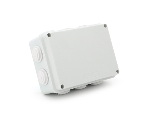 Коробка розподільна зовнішня YOSO 150x110x70 IP65 колір білий, 10 отворів, соски в комплекті, BOX, Q100