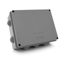 Коробка розподільна зовнішня PIPO Р80 200х155х80мм; IP54; пластик; (РР) 10 гермовводів; сіра; Q18