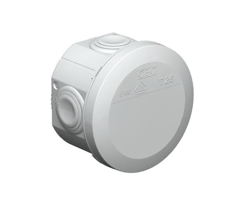 Коробка розподільна зовнішня Т25 80х51 IP65 OBO Bettermann колір білий Коробка розподільна зовнішня Т25 80х51 IP65 OBO Bettermann колір білий
