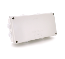 Коробка розподільна зовнішня PIPO Р60 200х100х70мм; IP54; пластик; (РР) 8 гермовводів; біла; Q24