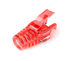 Ковпачок ізолюючий PiPo RJ-45 Cat.5/Cat.6 (100 шт/уп.), Transparent-red