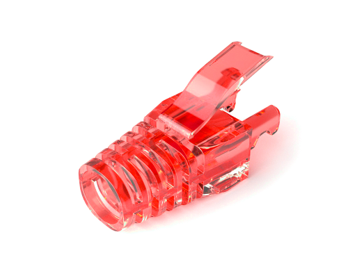 Ковпачок ізолюючий PiPo RJ-45 Cat.5/Cat.6 (100 шт/уп.), Transparent-red