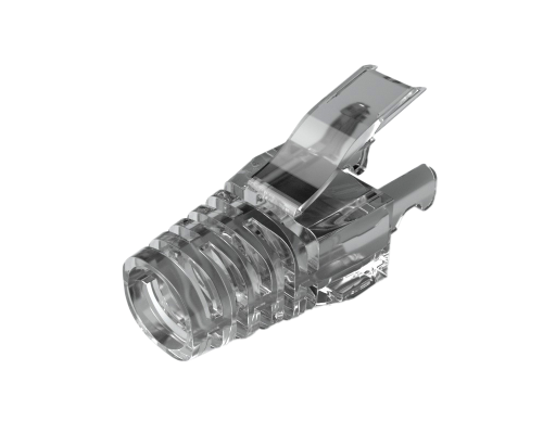 Ковпачок ізолюючий PiPo RJ-45 Cat.5/Cat.6 (100 шт/уп.), Transparent-black
