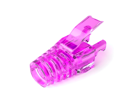 Ковпачок ізолюючий PiPo RJ-45 Cat.5/Cat.6 (100 шт/уп.), Transparent-purple