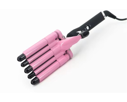 Плойка на п'ять хвиль Hair Curler з керамічним покриттям KR-8832 Рожевий Плойка на п'ять хвиль Hair Curler з керамічним покриттям KR-8832 Рожевий