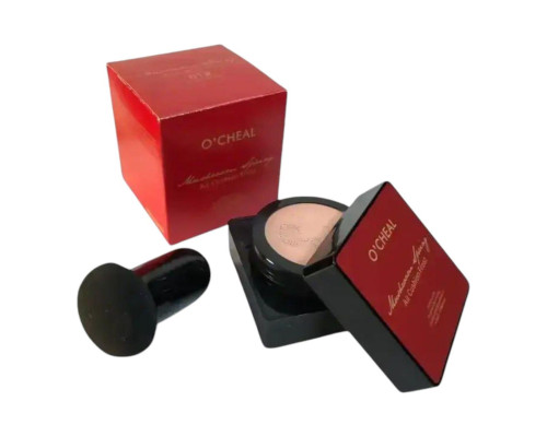Кушон для обличчя + спонжик Beauty Linasi Red O'CHEAL, Натуральний відтінок/Тональний крем/ Крем пудра