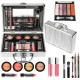 Набір декоративної косметики в алюмінієвому кейсі з дзеркалом Makeup set MC1488 Сріблястий