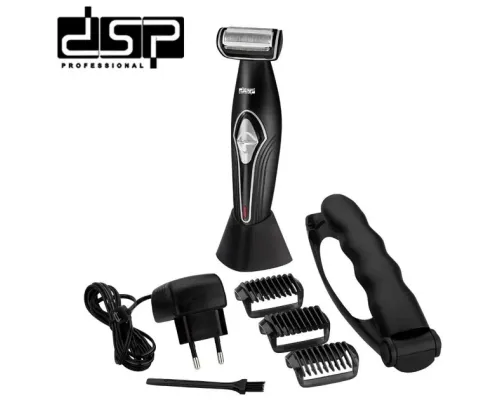 Електробритва для чоловіків DSP 60050 IPX5 роторна для вологого та сухого гоління з 3 знімними насадками та тример Електробритва для чоловіків DSP 60050 IPX5 роторна для вологого та сухого гоління з 3 знімними насадками та тример