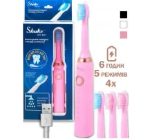 Электрическая зубная щетка Shuke SK-601 аккумуляторная Розовая