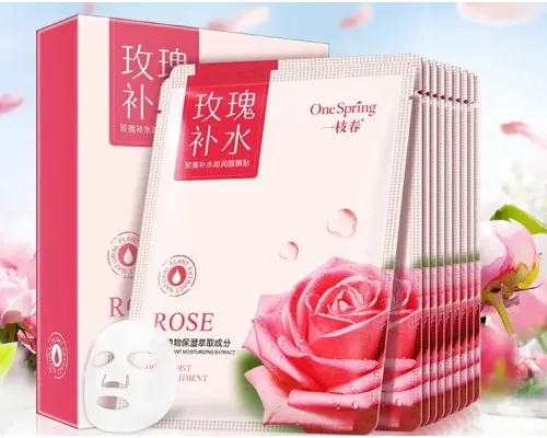 Тканинна маска для обличчя з екстрактом троянд Rose Moisturizing Mask One Spring 30 г Тканинна маска для обличчя з екстрактом троянд Rose Moisturizing Mask One Spring 30 г