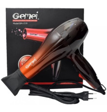 Професійний фен для волосся Gemei GM-1719 2 швидкості 3 режими нагрівання холодного обдування 1800 Вт