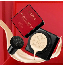 Кушон для обличчя + спонжик Beauty Linasi Red O'CHEAL, Натуральний відтінок/Тональний крем/ Крем пудра