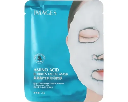 Тканинна киснева маска для обличчя IMAGES Bubbles Amino Acid 25 г