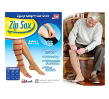 Компресійні гольфи на змійці Zip Sox зменшення набряклості ніг бежевий S/M