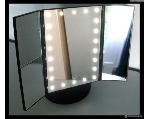 Дзеркало потрійне для макіяжу з LED-підсвіткою Magic Makeup Mirror, 22 лампи, косметичне дзеркало