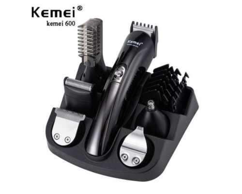 Машинка тример для стриження волосся KEMEI KM-600 (11 В 1 + Підставка)