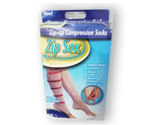 Компрессионные гольфы на молнии Zip Sox уменьшение отечности ног бежевый S/M Компрессионные гольфы на молнии Zip Sox уменьшение отечности ног бежевый S/M