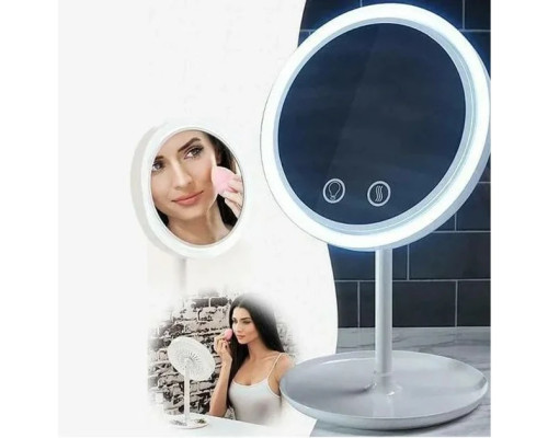 Кругле дзеркало з підсвіткою Beauty Breeze Mirror | Настільне косметичне дзеркало з підсвіткою Кругле дзеркало з підсвіткою Beauty Breeze Mirror | Настільне косметичне дзеркало з підсвіткою