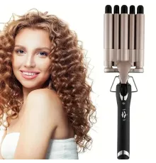 Щипці для Завивки Керамічні на 5 хвиль hair curler KR-8832 Золотистий