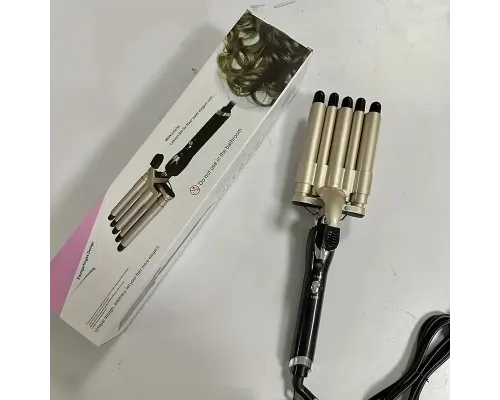 Щипці для Завивки Керамічні на 5 хвиль hair curler KR-8832 Золотистий Щипці для Завивки Керамічні на 5 хвиль hair curler KR-8832 Золотистий
